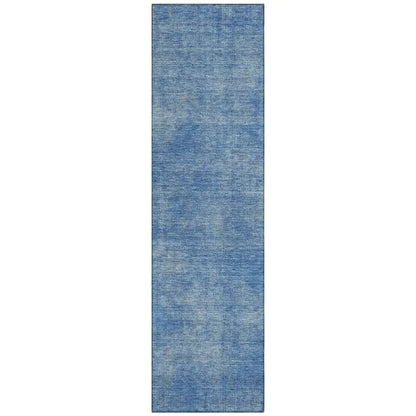 Orlena Blue Washable Indoor-Outdoor Rug-Outdoor Rugs-LOOMLAN Rugs-2'3" x 7'6"-LOOMLAN