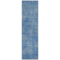 Orlena Blue Washable Indoor-Outdoor Rug-Outdoor Rugs-LOOMLAN Rugs-2'3" x 7'6"-LOOMLAN