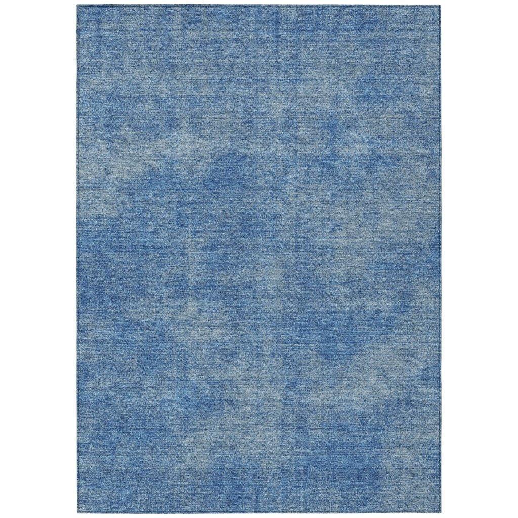 Orlena Blue Washable Indoor-Outdoor Rug-Outdoor Rugs-LOOMLAN Rugs-2'6" x 3'10"-LOOMLAN