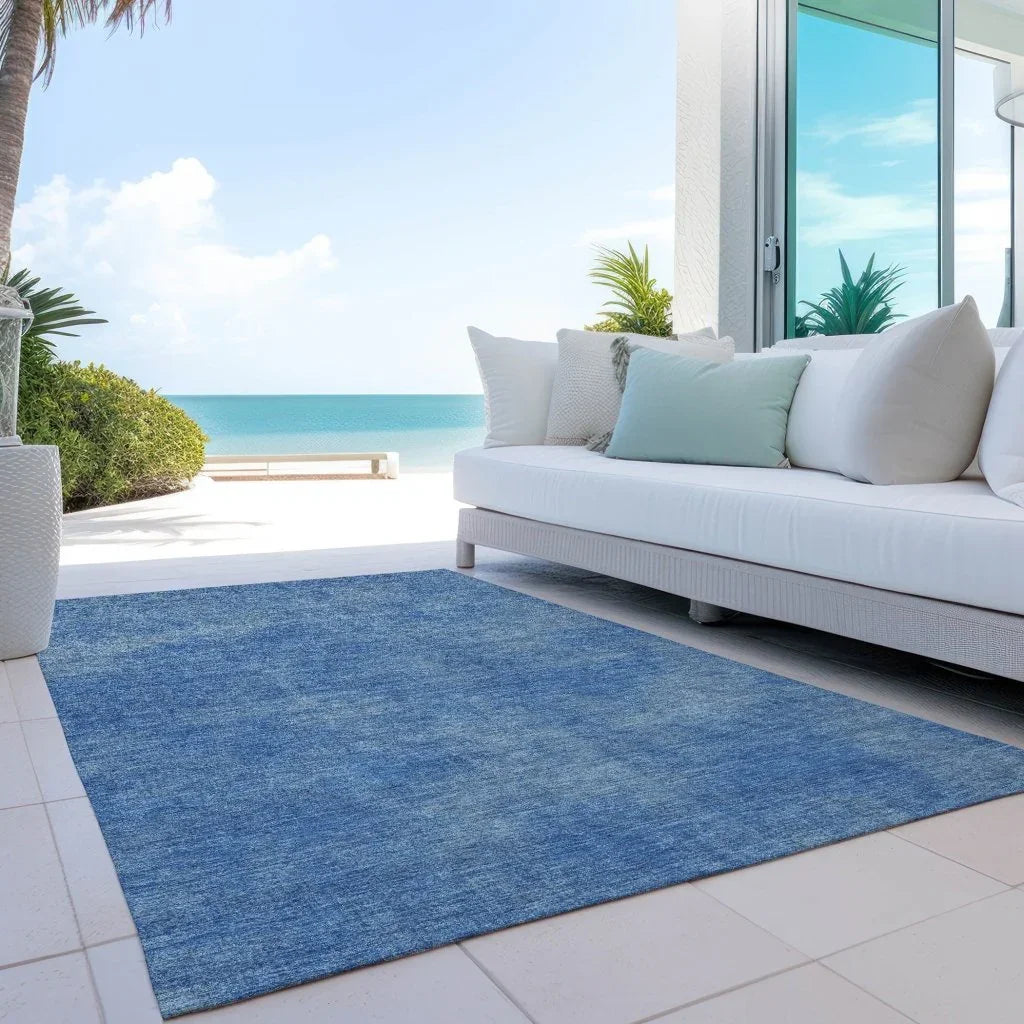 Orlena Blue Washable Indoor-Outdoor Rug-Outdoor Rugs-LOOMLAN Rugs-LOOMLAN