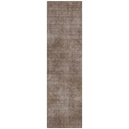 Orlena Brown Washable Indoor-Outdoor Rug-Outdoor Rugs-LOOMLAN Rugs-2'3" x 7'6"-LOOMLAN