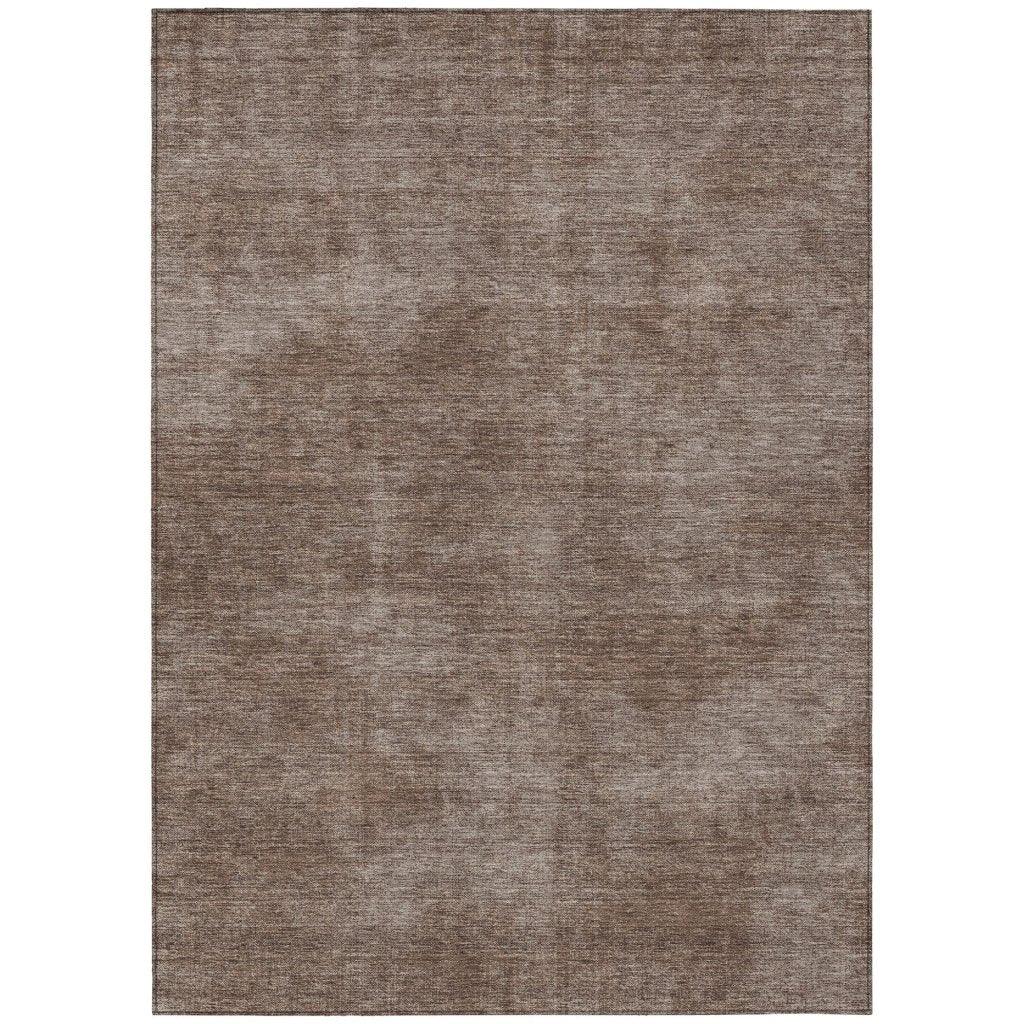 Orlena Brown Washable Indoor-Outdoor Rug-Outdoor Rugs-LOOMLAN Rugs-2'6" x 3'10"-LOOMLAN