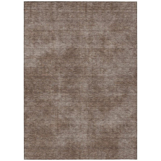 Orlena Brown Washable Indoor-Outdoor Rug-Outdoor Rugs-LOOMLAN Rugs-2'6" x 3'10"-LOOMLAN