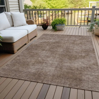 Orlena Brown Washable Indoor-Outdoor Rug-Outdoor Rugs-LOOMLAN Rugs-LOOMLAN
