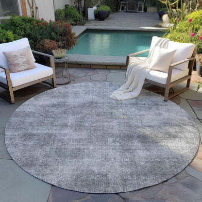 Orlena Gray Washable Indoor-Outdoor Rug-Outdoor Rugs-LOOMLAN Rugs-LOOMLAN