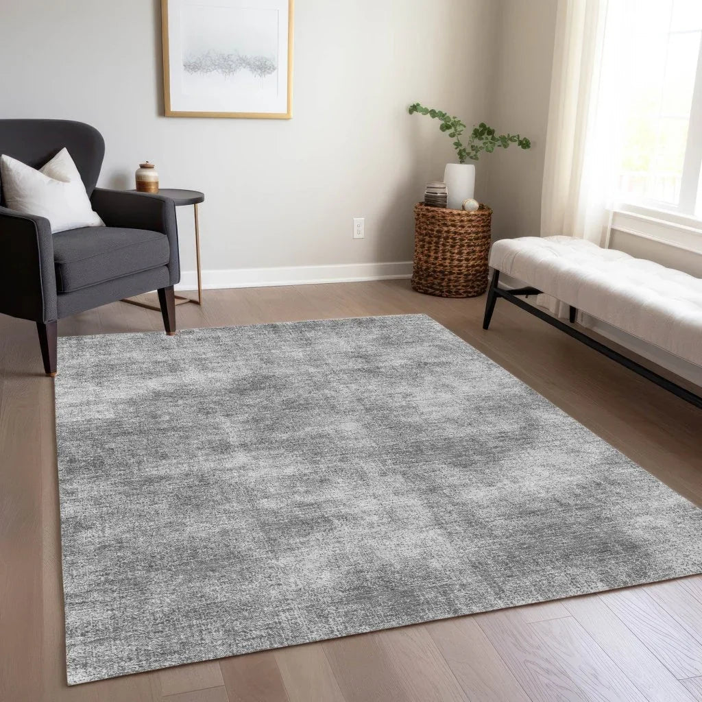 Orlena Gray Washable Indoor-Outdoor Rug-Outdoor Rugs-LOOMLAN Rugs-LOOMLAN