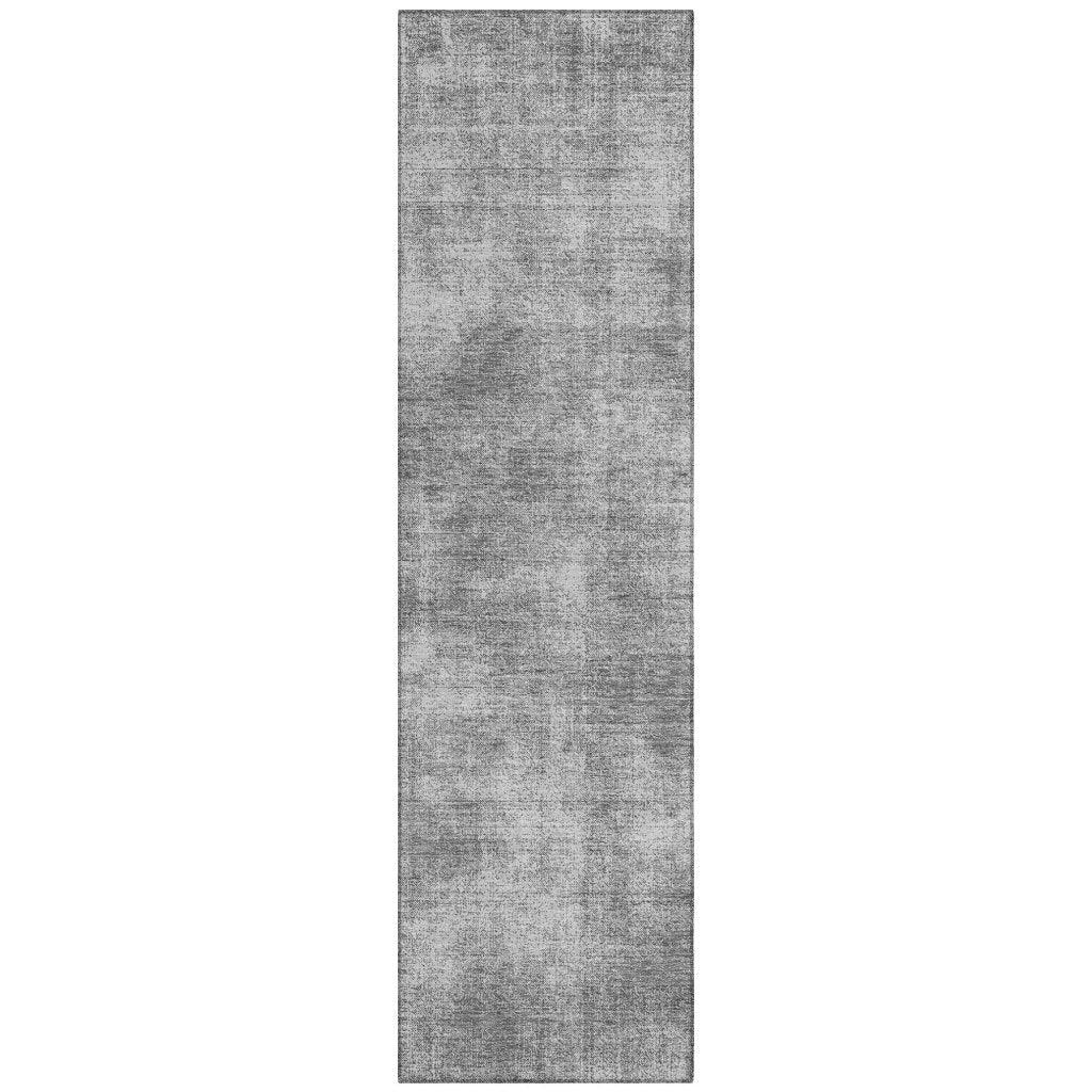 Orlena Gray Washable Indoor-Outdoor Rug-Outdoor Rugs-LOOMLAN Rugs-2'3" x 7'6"-LOOMLAN