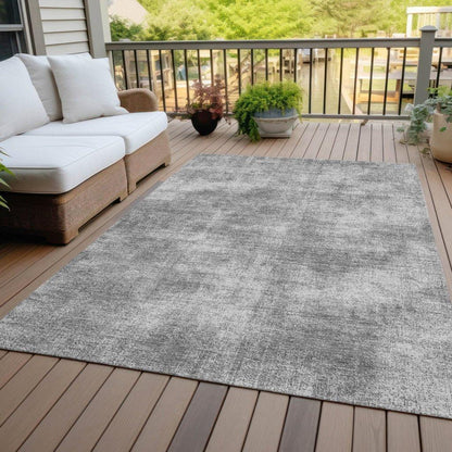 Orlena Gray Washable Indoor-Outdoor Rug-Outdoor Rugs-LOOMLAN Rugs-LOOMLAN
