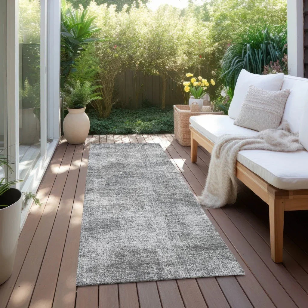 Orlena Gray Washable Indoor-Outdoor Rug-Outdoor Rugs-LOOMLAN Rugs-LOOMLAN