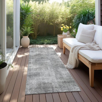 Orlena Gray Washable Indoor-Outdoor Rug-Outdoor Rugs-LOOMLAN Rugs-LOOMLAN