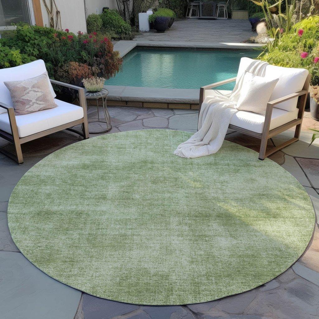 Orlena Green Washable Indoor-Outdoor Rug-Outdoor Rugs-LOOMLAN Rugs-LOOMLAN