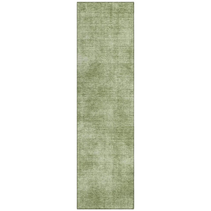 Orlena Green Washable Indoor-Outdoor Rug-Outdoor Rugs-LOOMLAN Rugs-2'3" x 7'6"-LOOMLAN