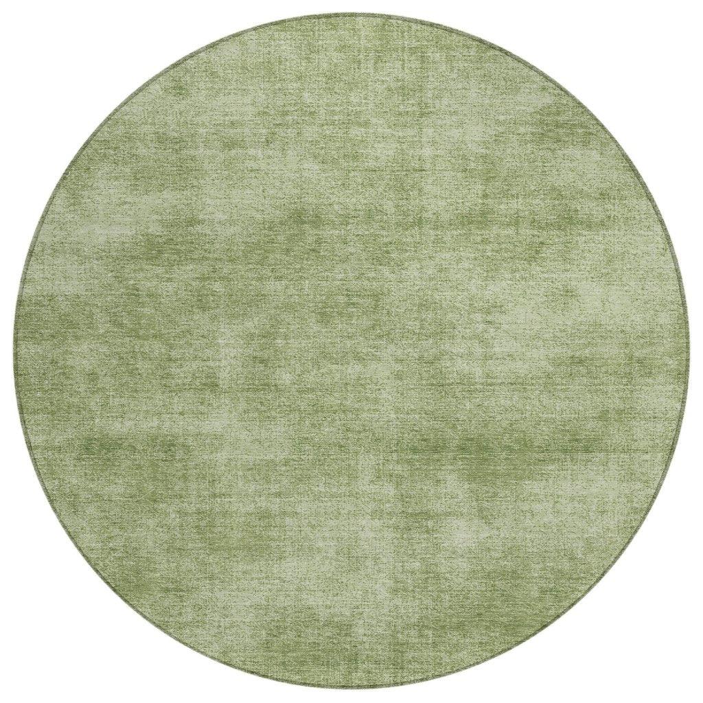 Orlena Green Washable Indoor-Outdoor Rug-Outdoor Rugs-LOOMLAN Rugs-8' x 8'-LOOMLAN