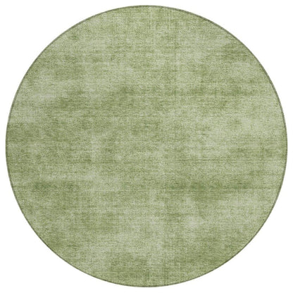 Orlena Green Washable Indoor-Outdoor Rug-Outdoor Rugs-LOOMLAN Rugs-8' x 8'-LOOMLAN