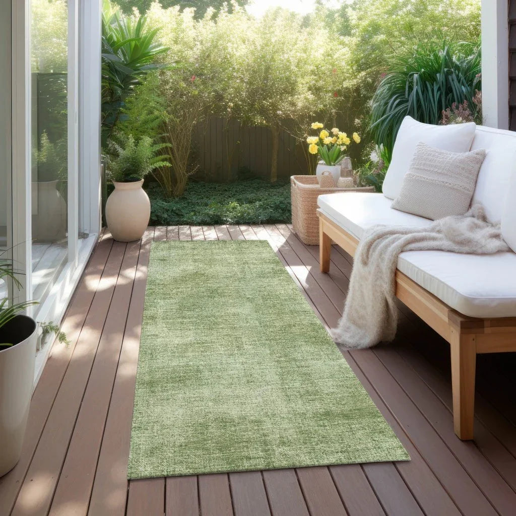 Orlena Green Washable Indoor-Outdoor Rug-Outdoor Rugs-LOOMLAN Rugs-LOOMLAN
