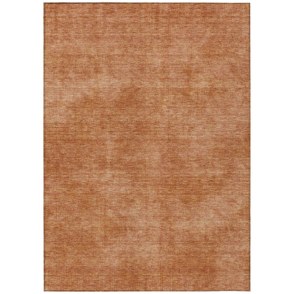 Orlena Orange Washable Indoor-Outdoor Rug-Outdoor Rugs-LOOMLAN Rugs-2'6" x 3'10"-LOOMLAN