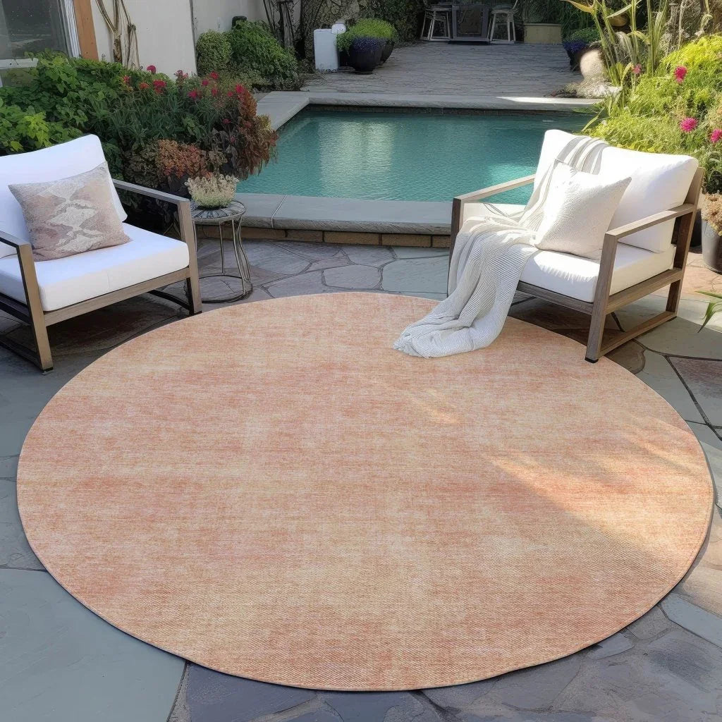 Orlena Peach Washable Indoor-Outdoor Rug-Outdoor Rugs-LOOMLAN Rugs-LOOMLAN