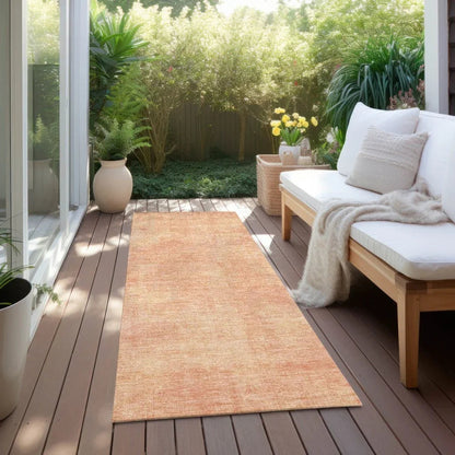 Orlena Peach Washable Indoor-Outdoor Rug-Outdoor Rugs-LOOMLAN Rugs-LOOMLAN