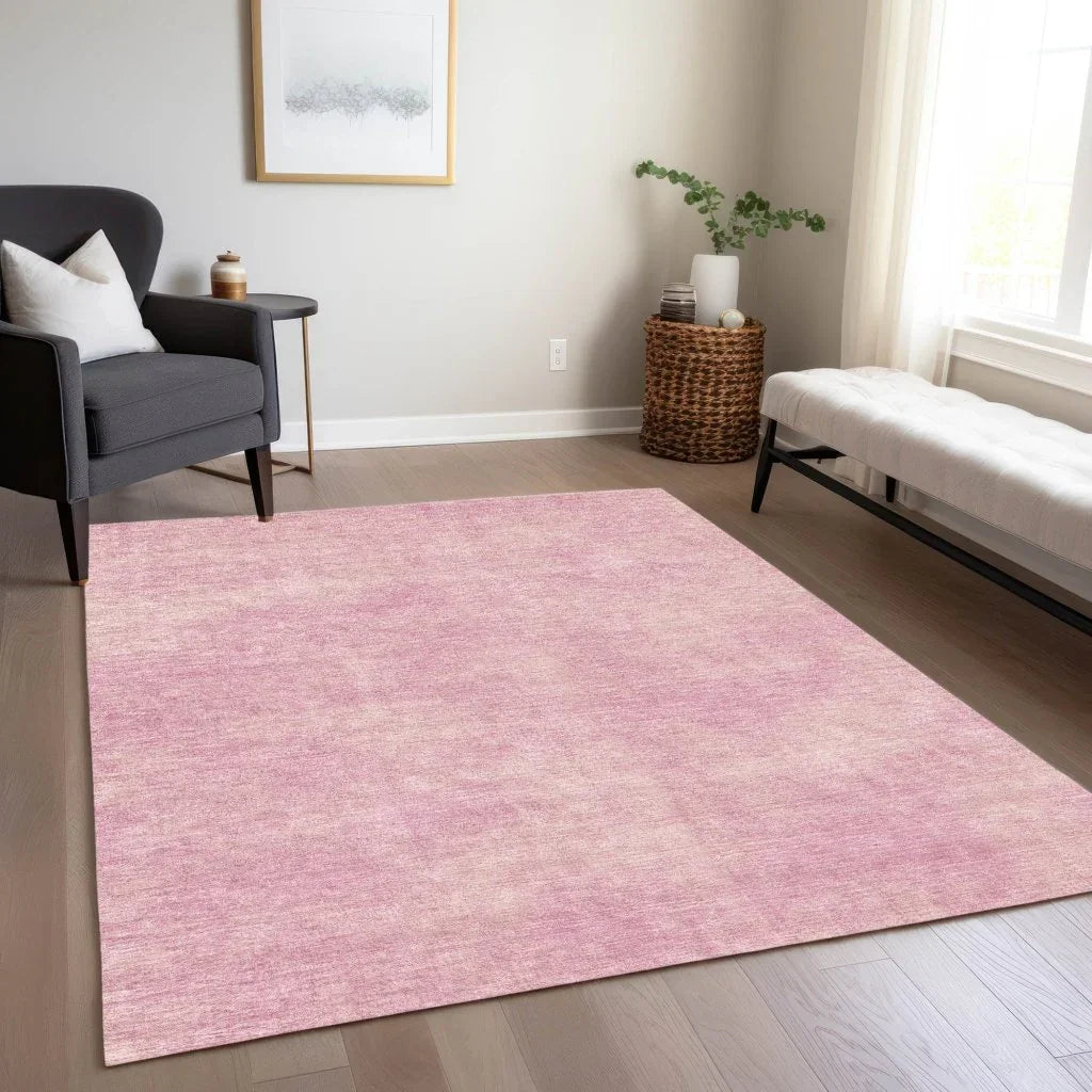 Orlena Pink Washable Indoor-Outdoor Rug-Outdoor Rugs-LOOMLAN Rugs-LOOMLAN