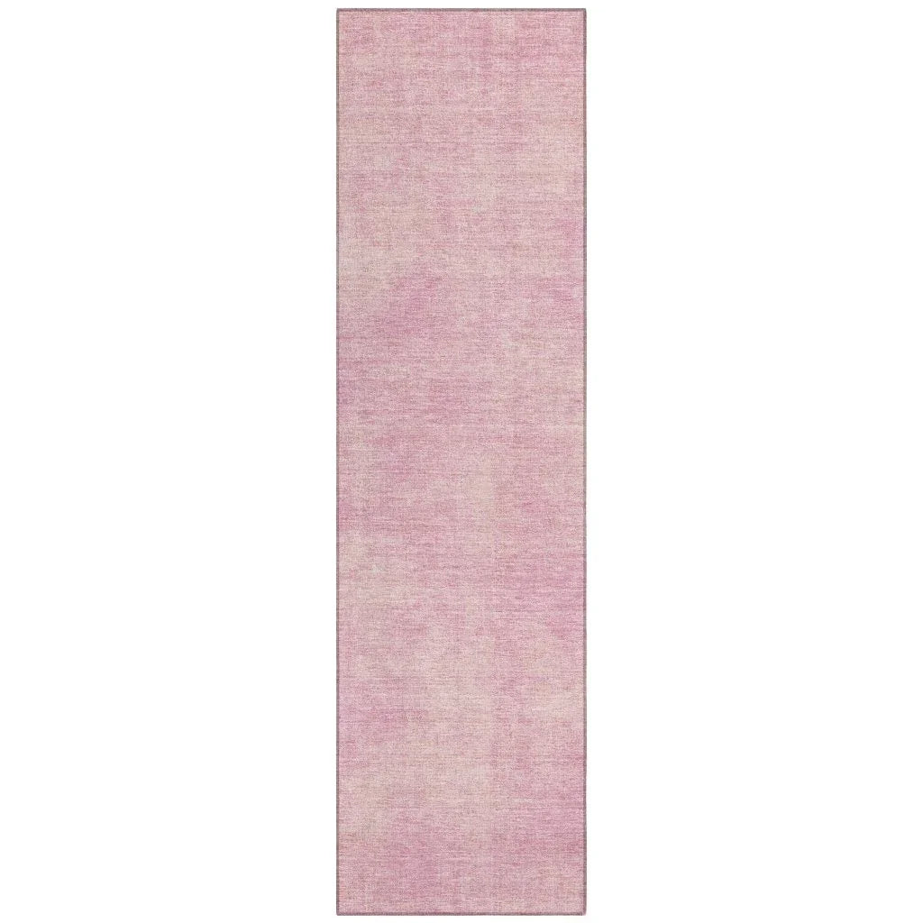 Orlena Pink Washable Indoor-Outdoor Rug-Outdoor Rugs-LOOMLAN Rugs-2'3" x 7'6"-LOOMLAN