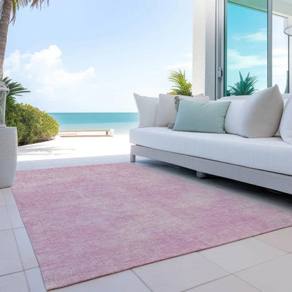 Orlena Pink Washable Indoor-Outdoor Rug-Outdoor Rugs-LOOMLAN Rugs-LOOMLAN