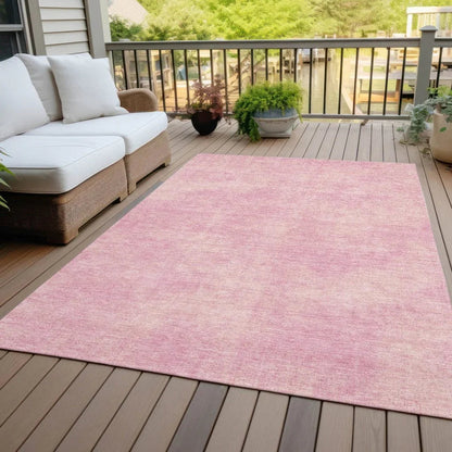 Orlena Pink Washable Indoor-Outdoor Rug-Outdoor Rugs-LOOMLAN Rugs-LOOMLAN