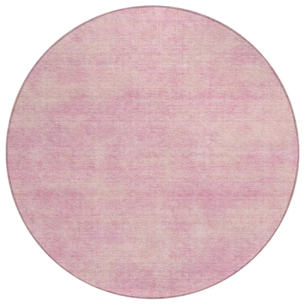 Orlena Pink Washable Indoor-Outdoor Rug-Outdoor Rugs-LOOMLAN Rugs-8' x 8'-LOOMLAN