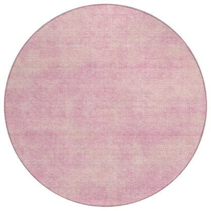 Orlena Pink Washable Indoor-Outdoor Rug-Outdoor Rugs-LOOMLAN Rugs-8' x 8'-LOOMLAN