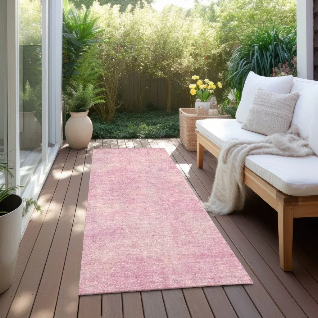 Orlena Pink Washable Indoor-Outdoor Rug-Outdoor Rugs-LOOMLAN Rugs-LOOMLAN