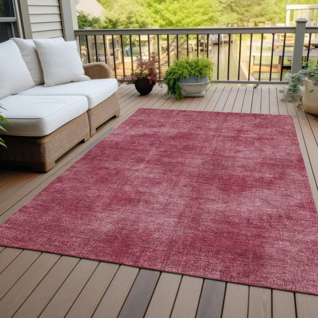 Orlena Red Washable Indoor-Outdoor Rug-Outdoor Rugs-LOOMLAN Rugs-LOOMLAN