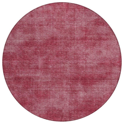 Orlena Red Washable Indoor-Outdoor Rug-Outdoor Rugs-LOOMLAN Rugs-8' x 8'-LOOMLAN