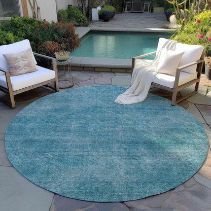 Orlena Teal Washable Indoor-Outdoor Rug-Outdoor Rugs-LOOMLAN Rugs-LOOMLAN