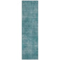 Orlena Teal Washable Indoor-Outdoor Rug-Outdoor Rugs-LOOMLAN Rugs-2'3" x 7'6"-LOOMLAN