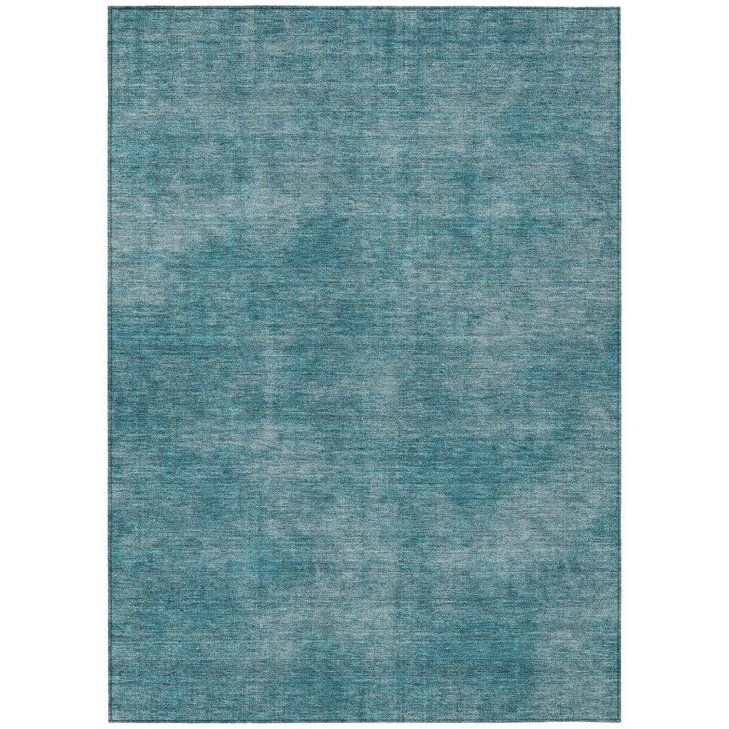 Orlena Teal Washable Indoor-Outdoor Rug-Outdoor Rugs-LOOMLAN Rugs-2'6" x 3'10"-LOOMLAN