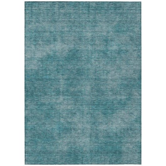 Orlena Teal Washable Indoor-Outdoor Rug-Outdoor Rugs-LOOMLAN Rugs-2'6" x 3'10"-LOOMLAN
