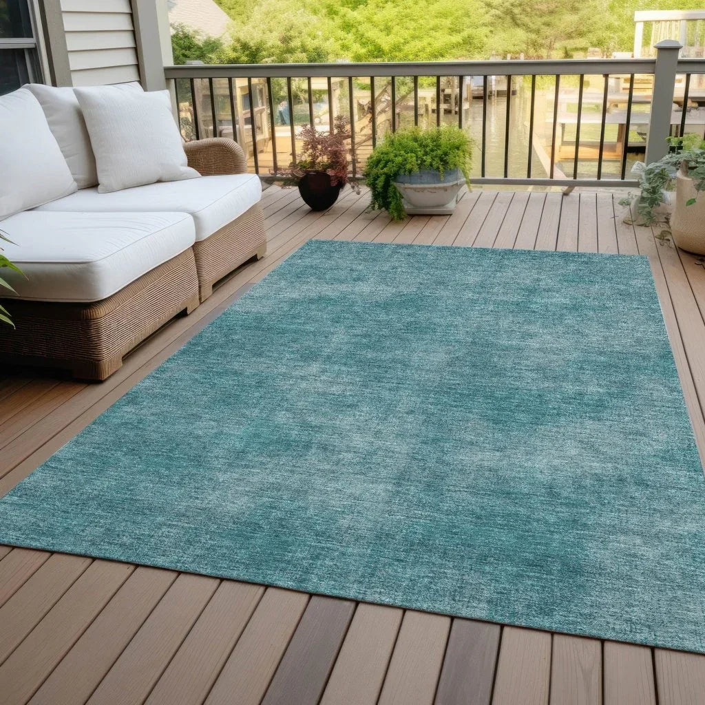 Orlena Teal Washable Indoor-Outdoor Rug-Outdoor Rugs-LOOMLAN Rugs-LOOMLAN