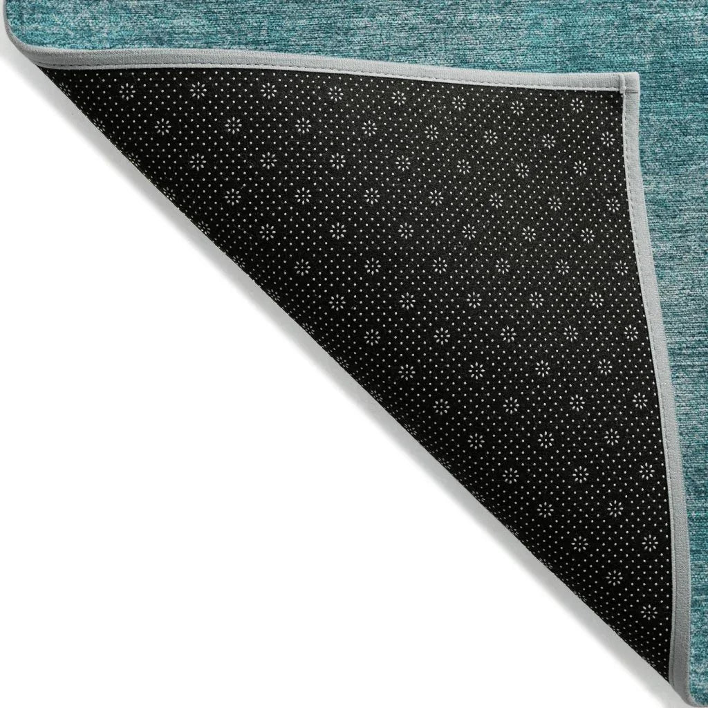 Orlena Teal Washable Indoor-Outdoor Rug-Outdoor Rugs-LOOMLAN Rugs-LOOMLAN