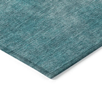 Orlena Teal Washable Indoor-Outdoor Rug-Outdoor Rugs-LOOMLAN Rugs-LOOMLAN