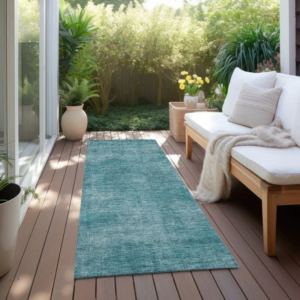 Orlena Teal Washable Indoor-Outdoor Rug-Outdoor Rugs-LOOMLAN Rugs-LOOMLAN