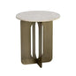 Orlo White Marble Topped Round End Table - LOOMLAN - SUNPAN - Side Tables