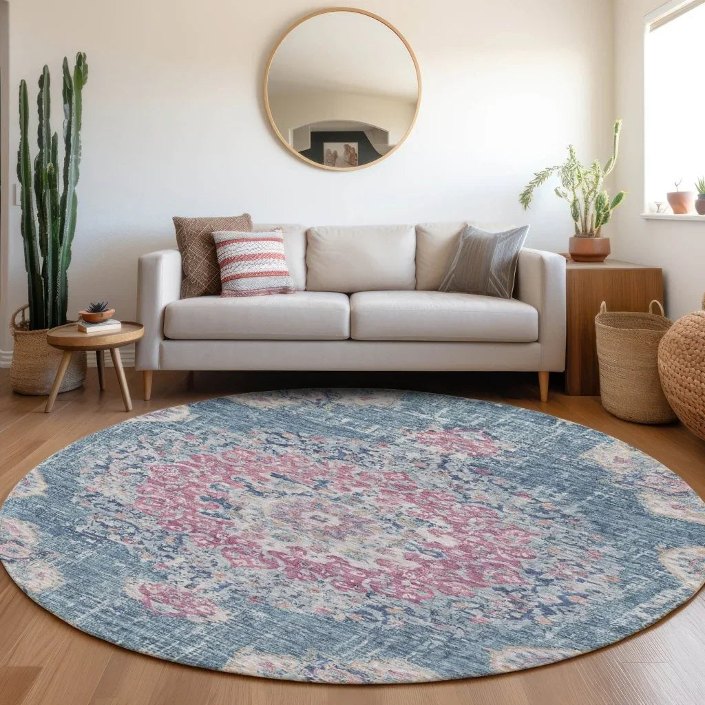 Ornella Blue Washable Indoor - Outdoor Rug - LOOMLAN - LOOMLAN Rugs - Outdoor Rugs