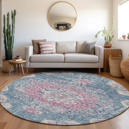 Ornella Blue Washable Indoor - Outdoor Rug - LOOMLAN - LOOMLAN Rugs - Outdoor Rugs