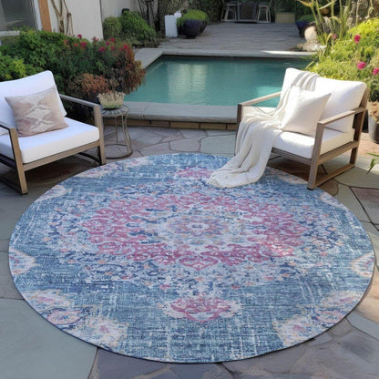 Ornella Blue Washable Indoor - Outdoor Rug - LOOMLAN - LOOMLAN Rugs - Outdoor Rugs