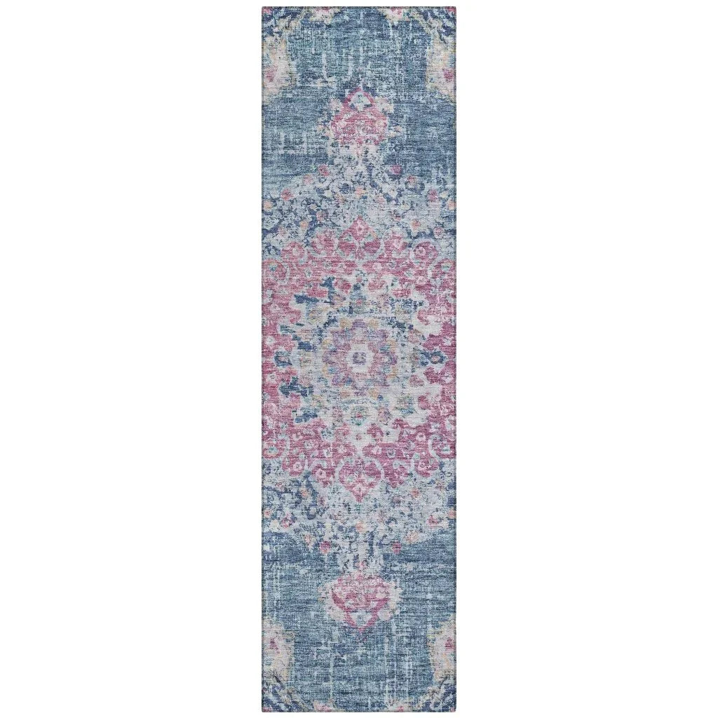 Ornella Blue Washable Indoor - Outdoor Rug - LOOMLAN - LOOMLAN Rugs - Outdoor Rugs