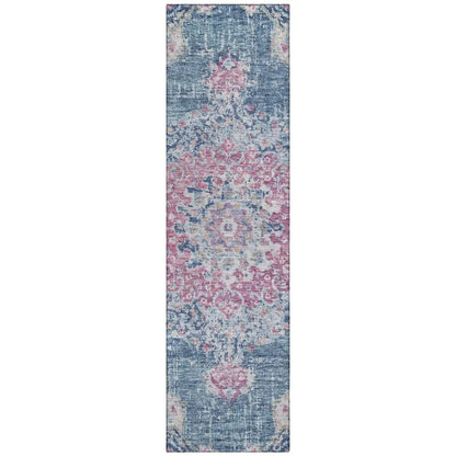 Ornella Blue Washable Indoor - Outdoor Rug - LOOMLAN - LOOMLAN Rugs - Outdoor Rugs