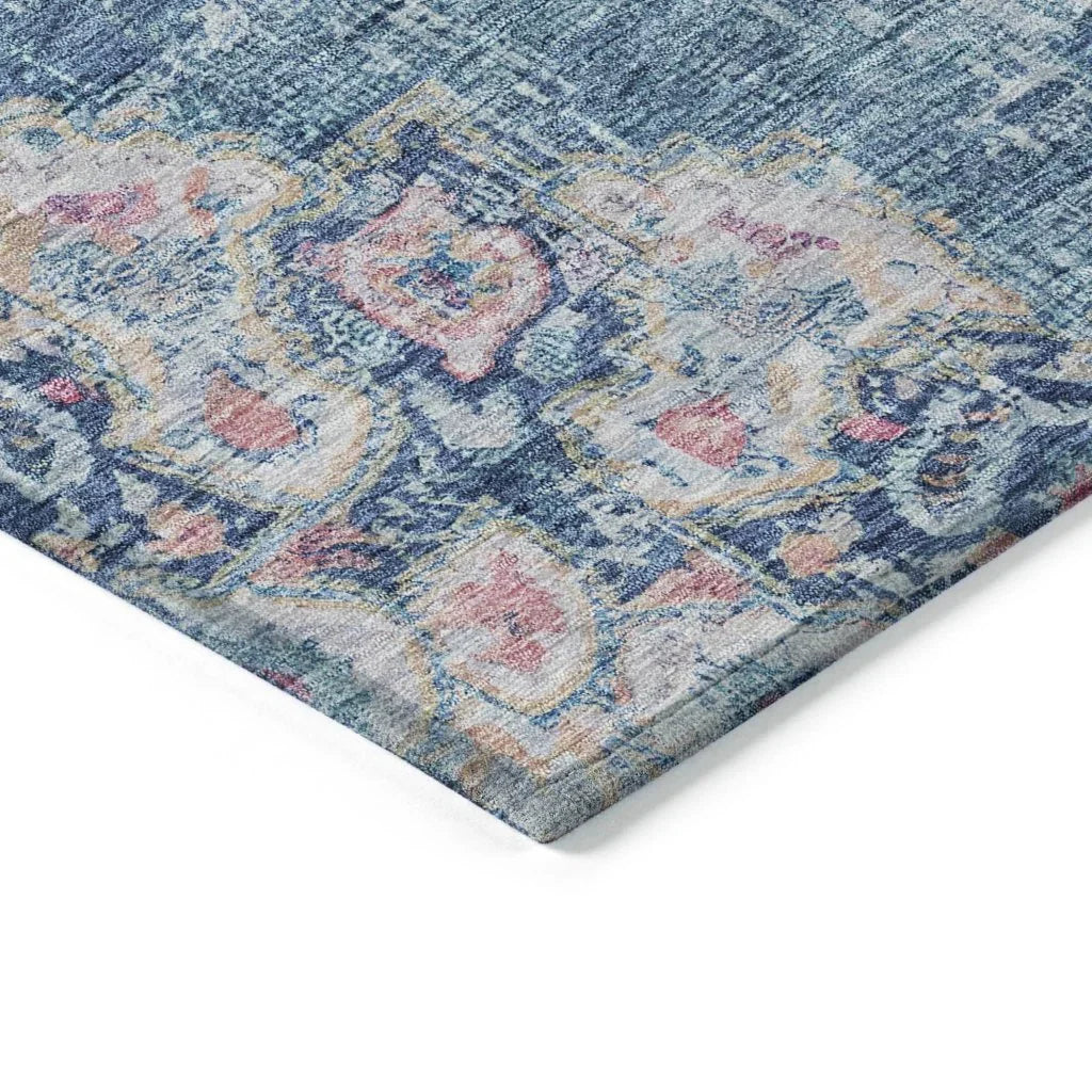 Ornella Blue Washable Indoor - Outdoor Rug - LOOMLAN - LOOMLAN Rugs - Outdoor Rugs