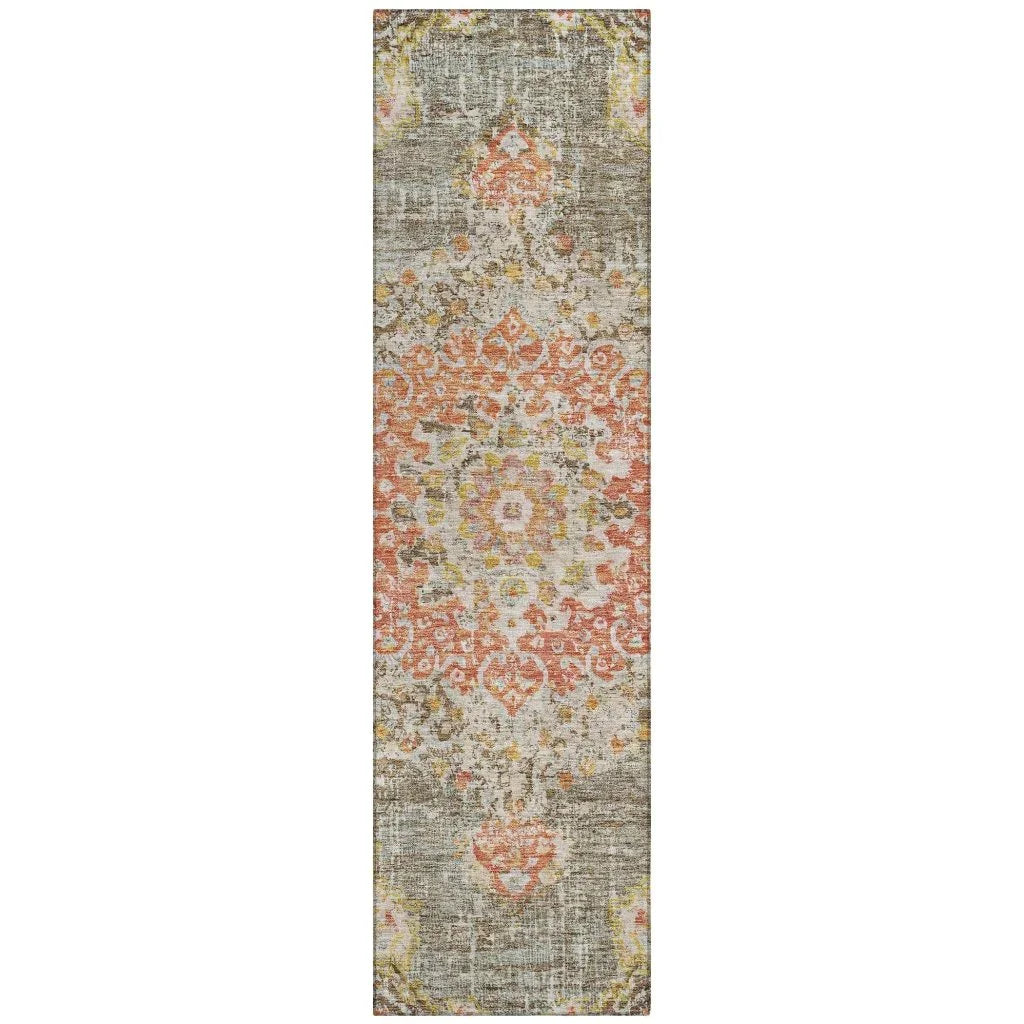 Ornella Brown Washable Indoor - Outdoor Rug - LOOMLAN - LOOMLAN Rugs - Outdoor Rugs