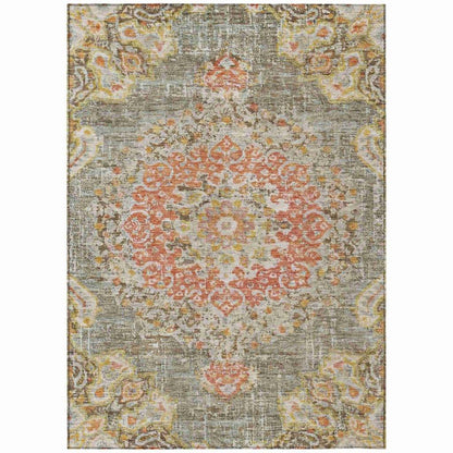 Ornella Brown Washable Indoor - Outdoor Rug - LOOMLAN - LOOMLAN Rugs - Outdoor Rugs