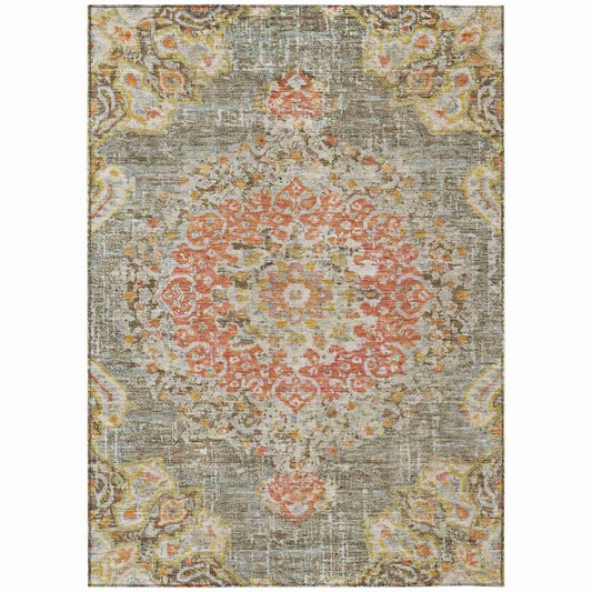 Ornella Brown Washable Indoor - Outdoor Rug - LOOMLAN - LOOMLAN Rugs - Outdoor Rugs