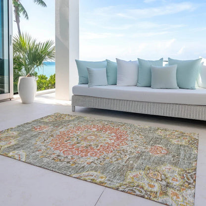 Ornella Brown Washable Indoor - Outdoor Rug - LOOMLAN - LOOMLAN Rugs - Outdoor Rugs